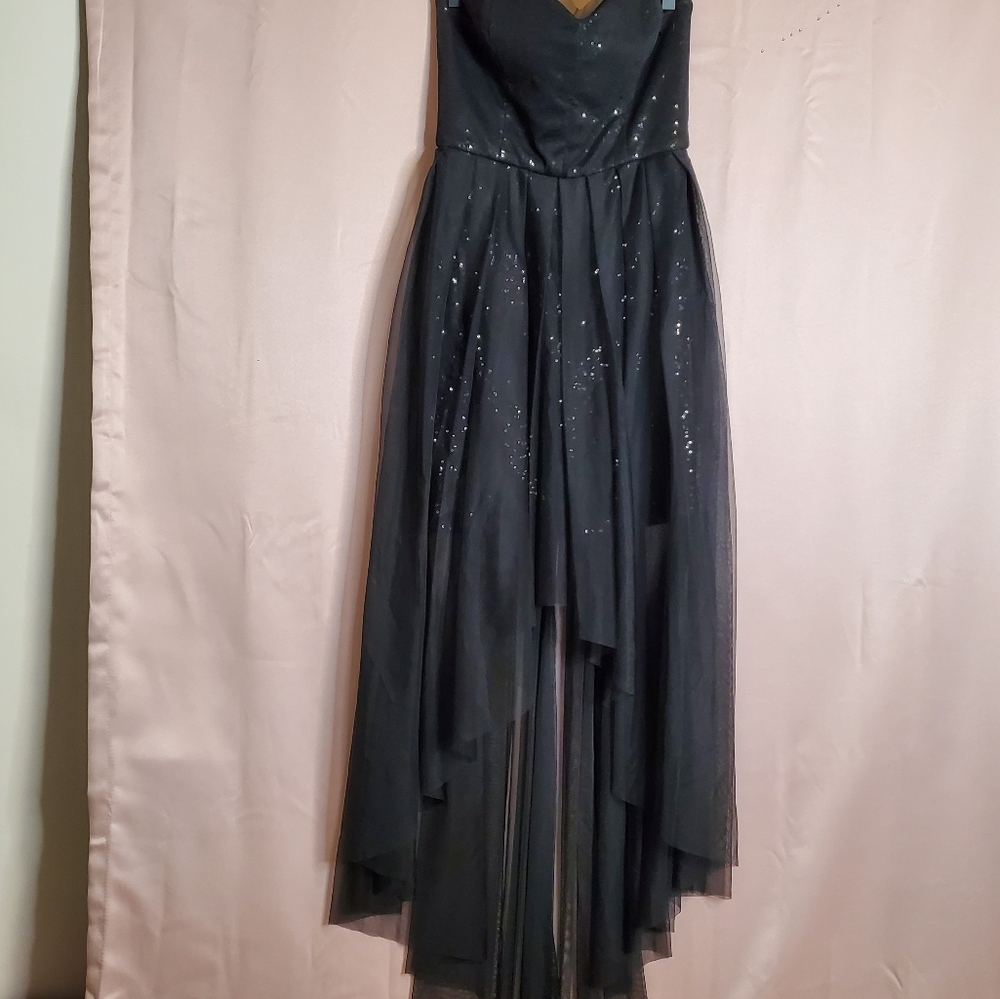 BCBG Max Azria High-Low Sequin and Tulle Dress - Picture 2 of 9